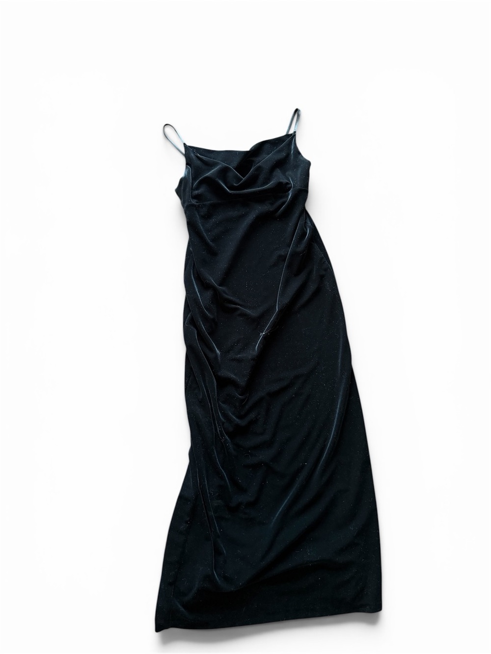 LOFT Black Cowl Neck Slip Maxi Dress